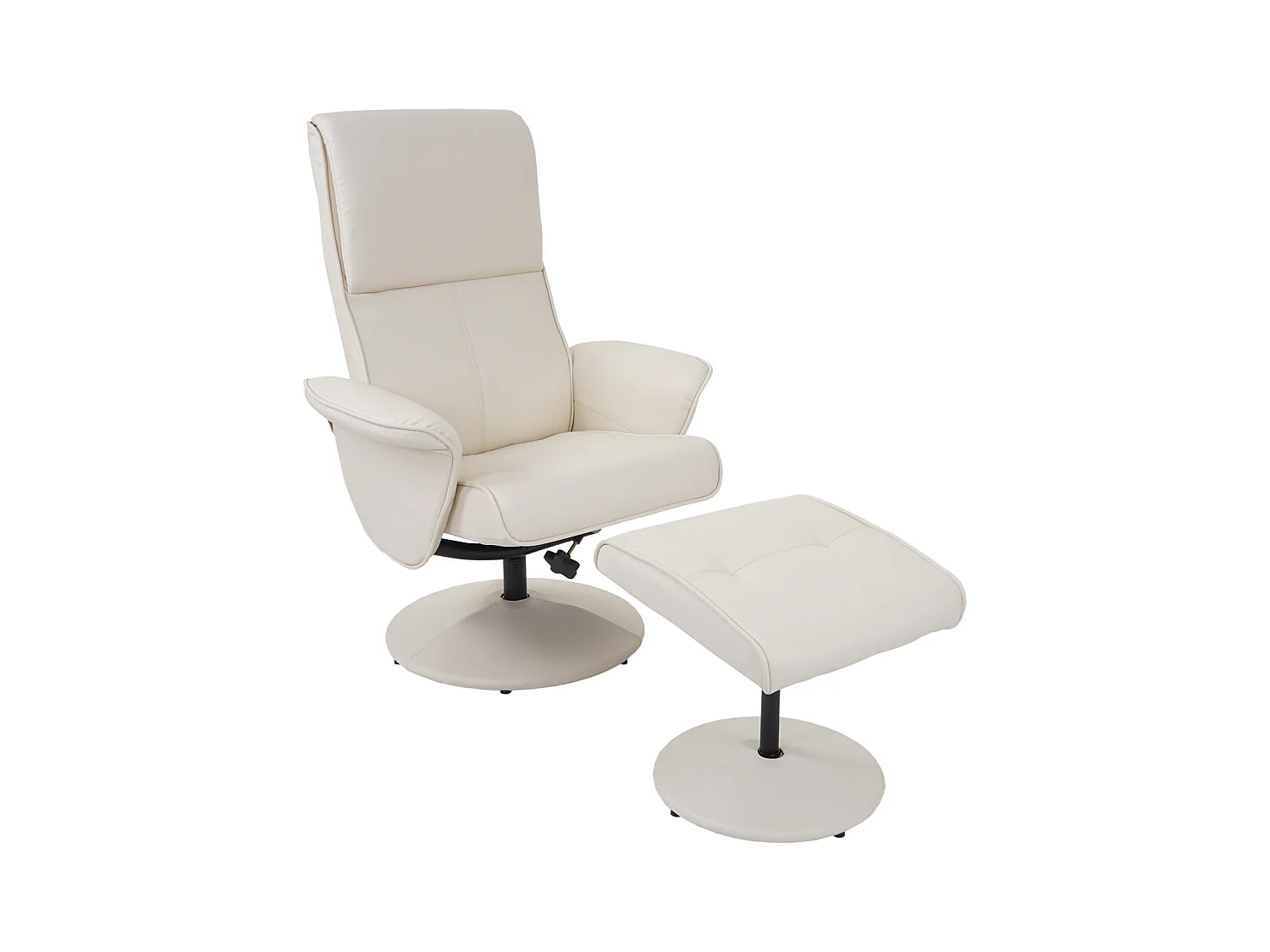 Fauteuil de relaxation Stockholm,,  similicuir, crème