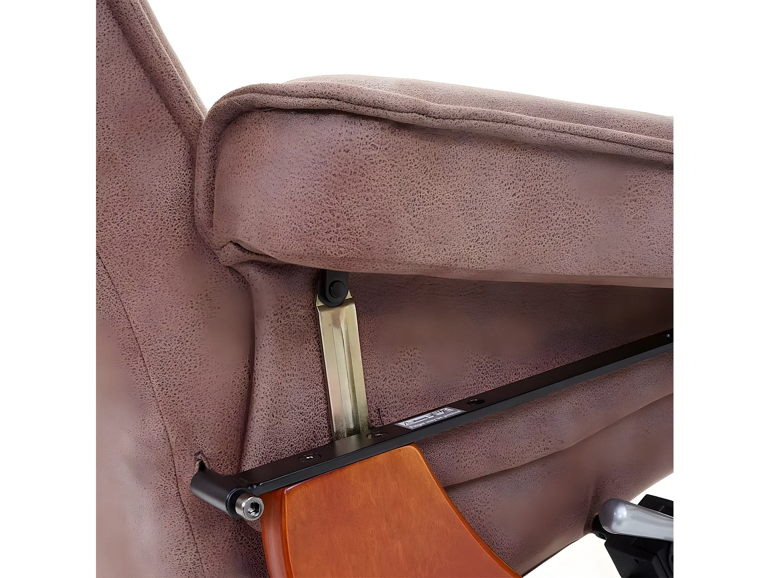 MCA poltrona relax Hamilton tessuto girevole con poggiapiedi miele marrone chiaro