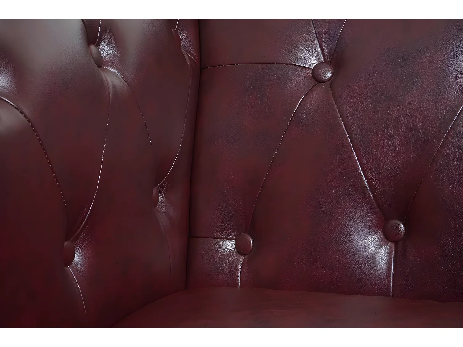 Fauteuil relax Edinburgh Pieds ronds,  pieds ronds, brun rouge