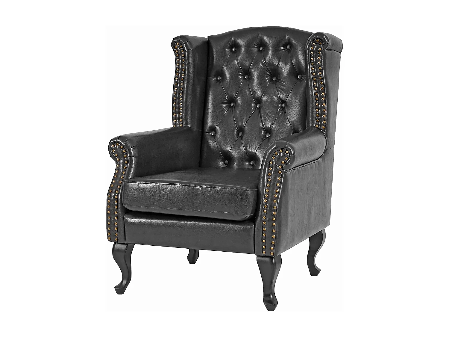 Poltrona relax Oxford,  preto sem otomano