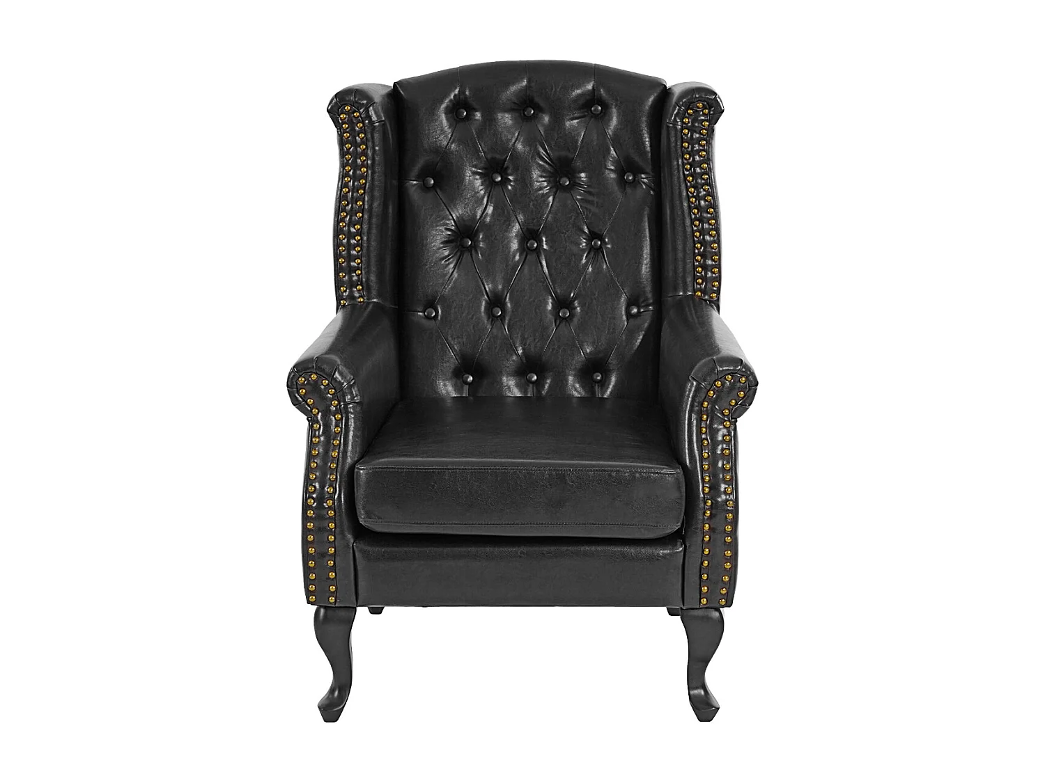 Poltrona relax Oxford,  preto sem otomano