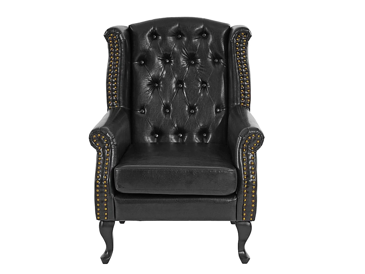 Fotel relaksacyjny Oxford,  czarny bez otoman