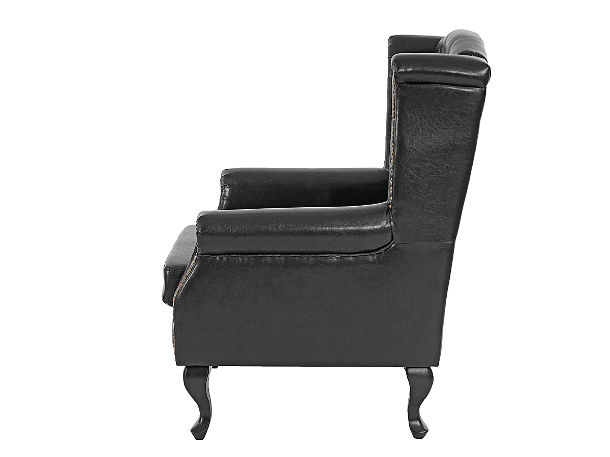 Fotel relaksacyjny Oxford,  czarny bez otoman