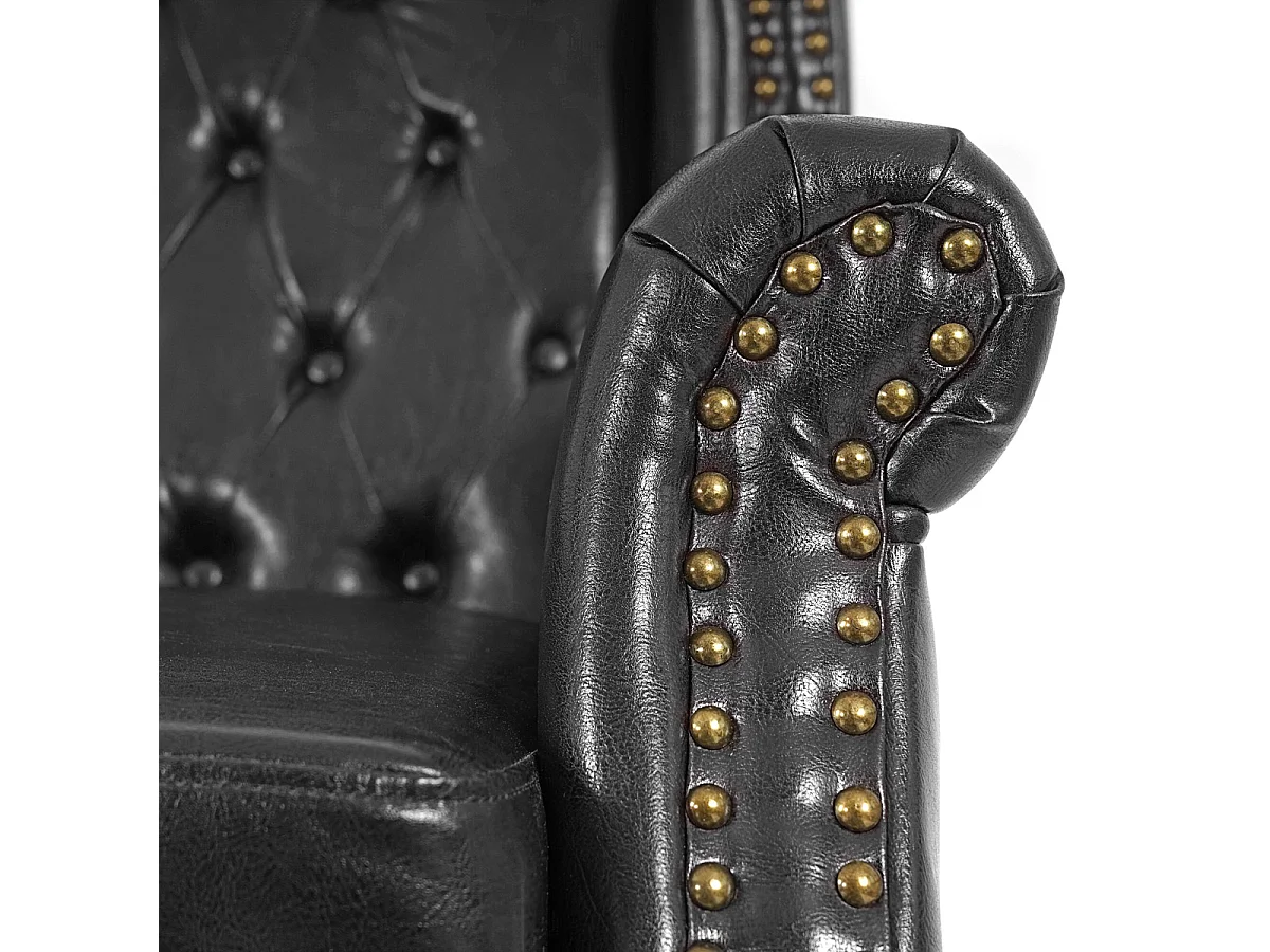 Fotel relaksacyjny Oxford,  czarny bez otoman