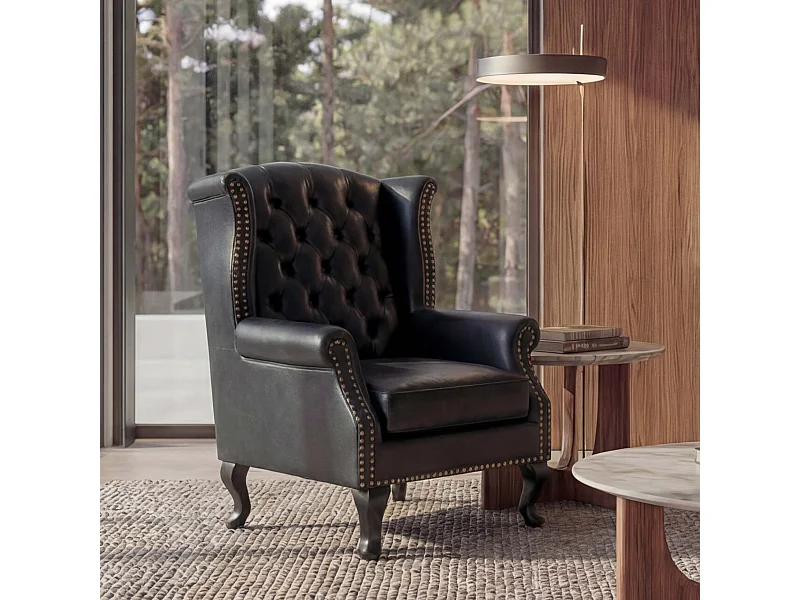 Relaxsessel Oxford, Schwarz ohne Ottomane