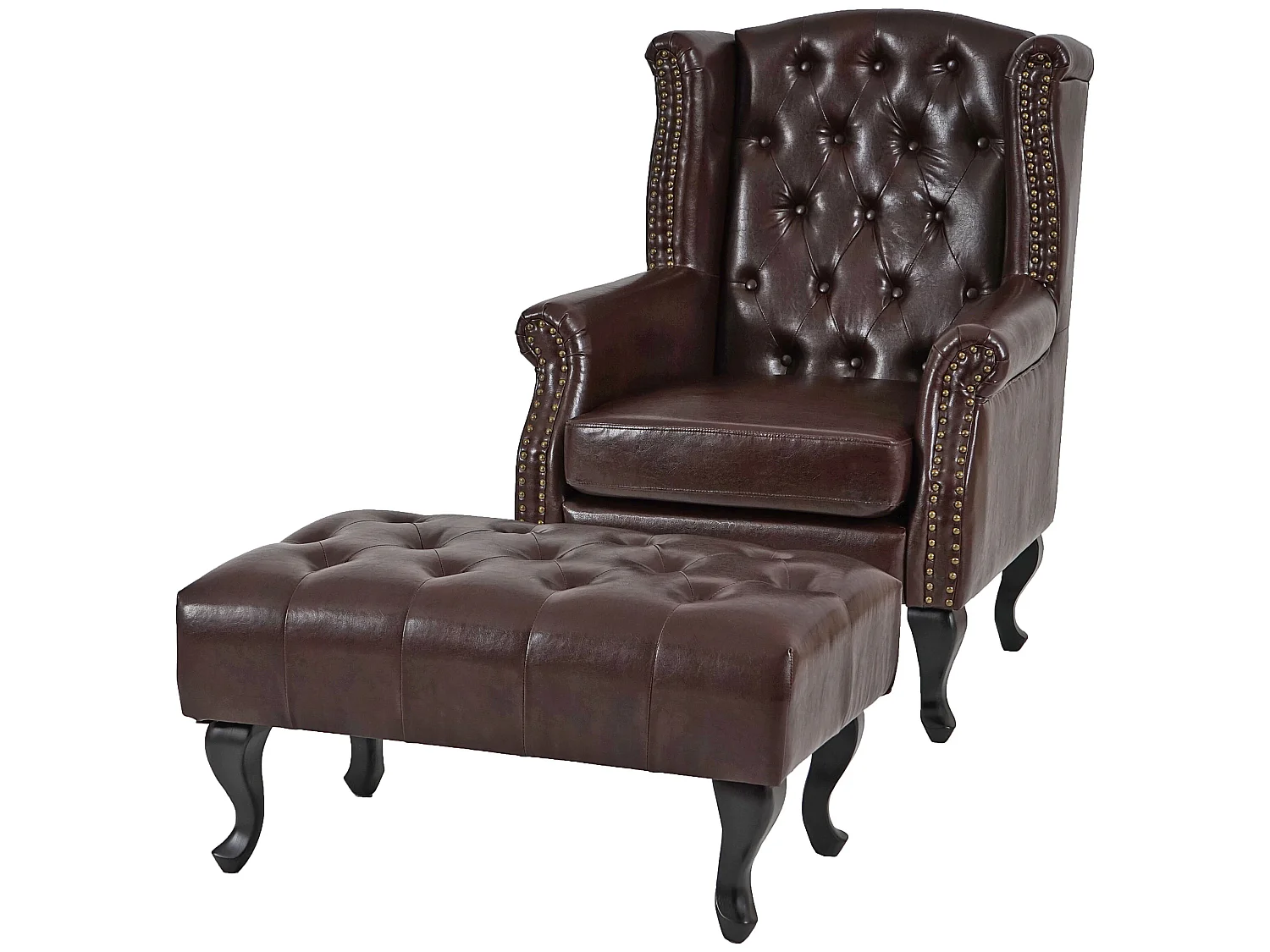 Leżanka Oxford,  antyczny brąz z otomaną