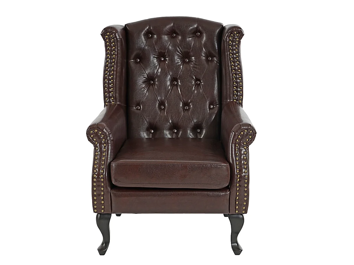 Fauteuil de relaxation Oxford,  brun antique avec repose-pied