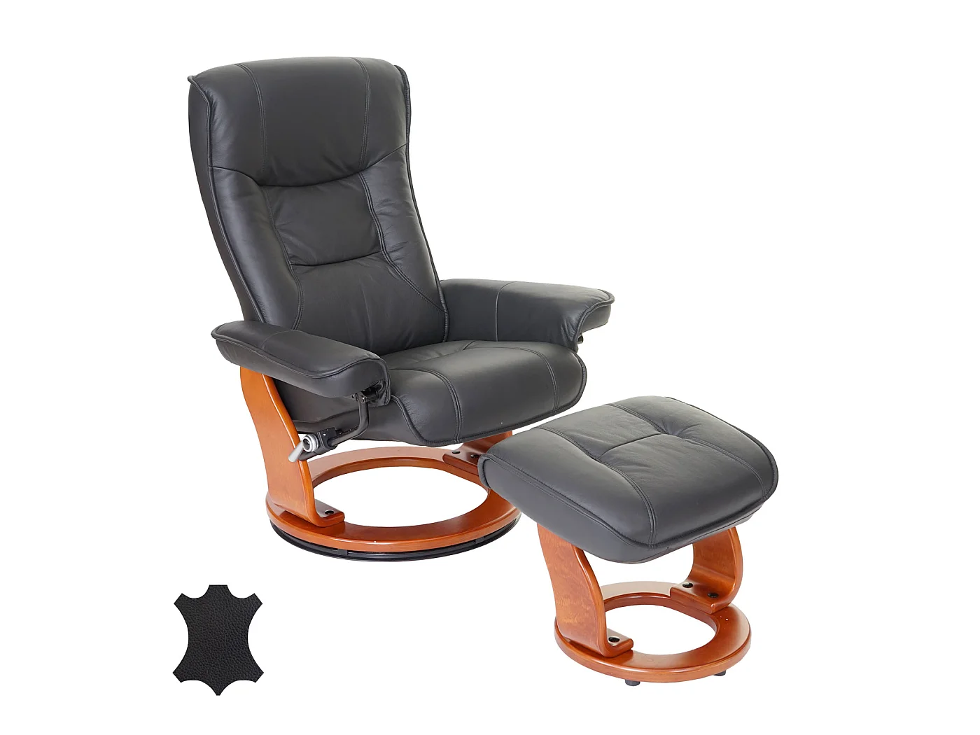 Fauteuil de relaxation Halifax,  noir, doré