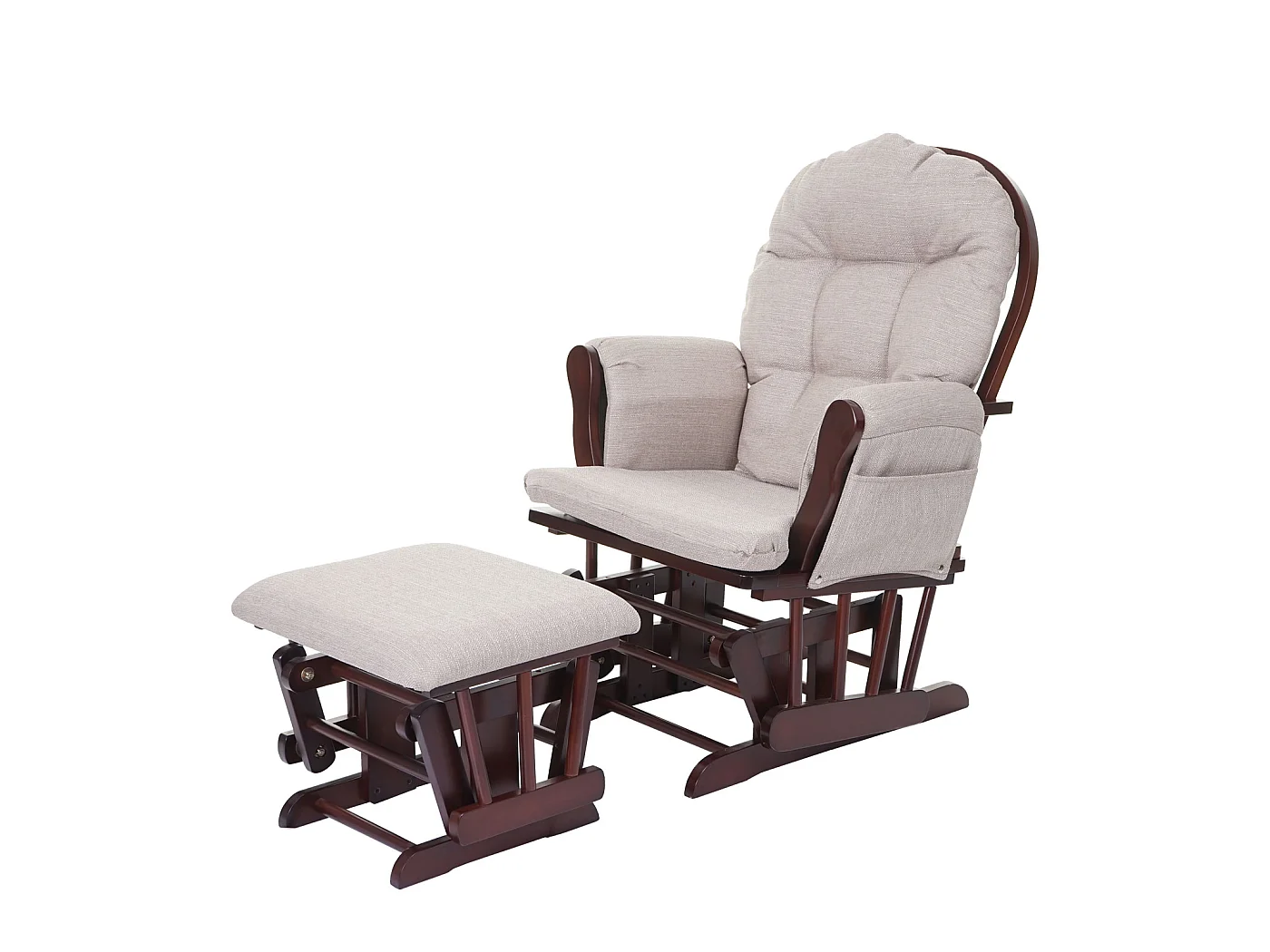 Fauteuil relax MCW-C76 Fauteuil oscillant,  crème-gris
