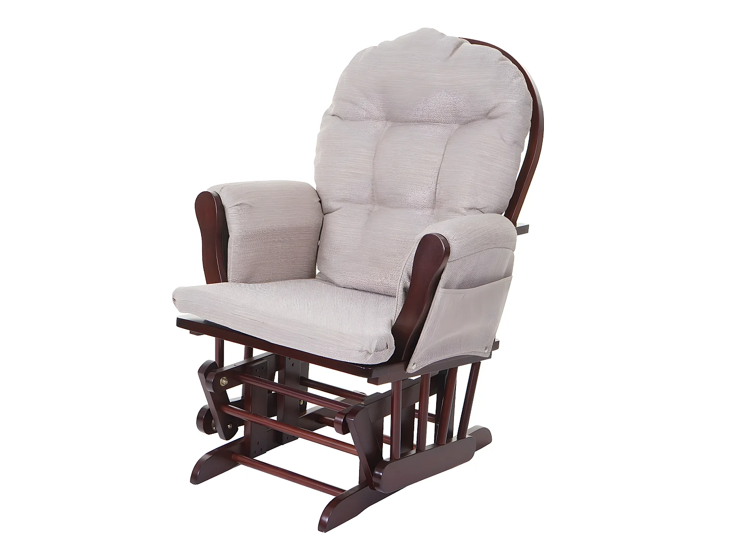 Fauteuil relax MCW-C76 Fauteuil oscillant,  crème-gris