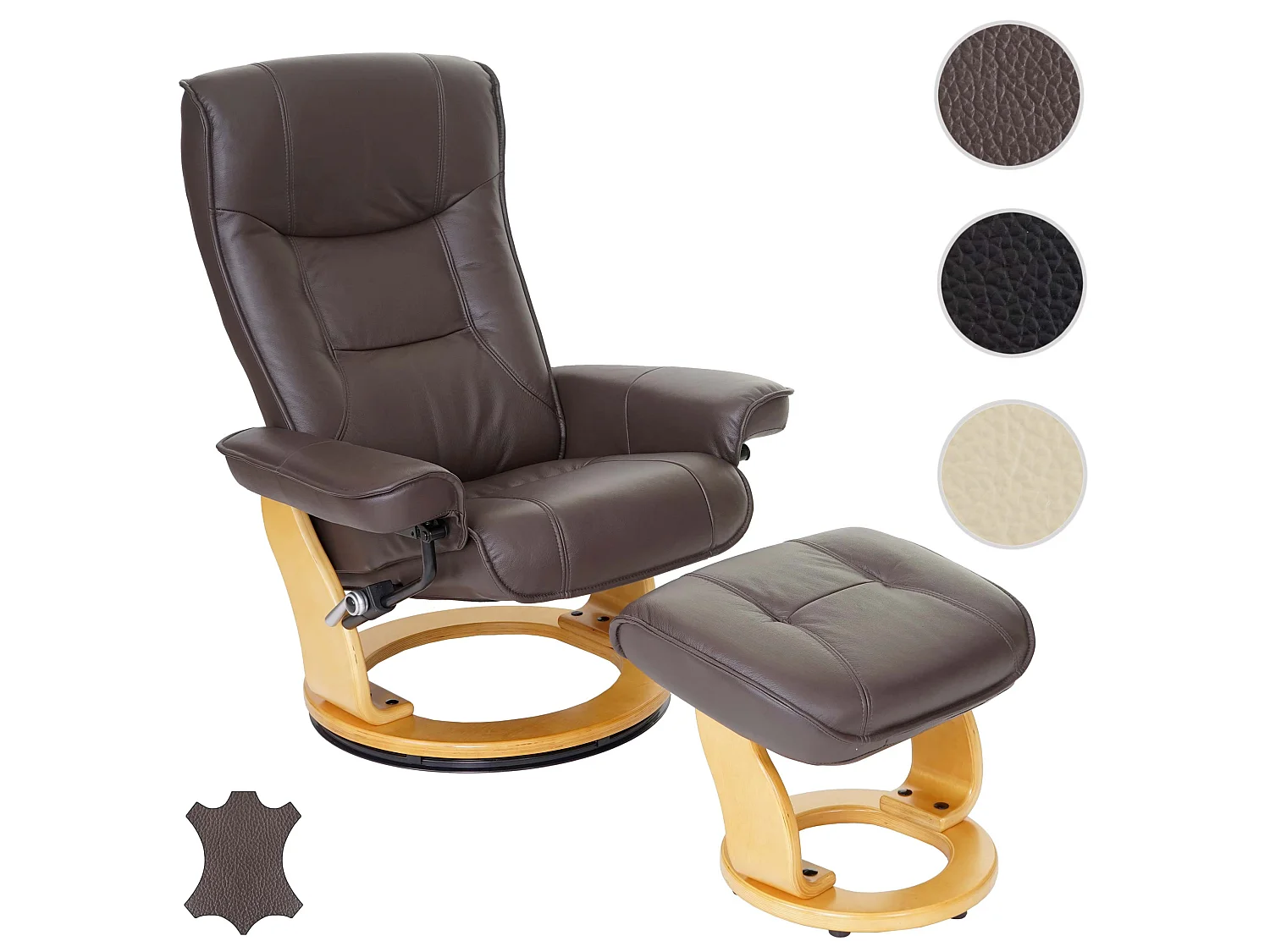 Fauteuil de relaxation Halifax,  marron, nature