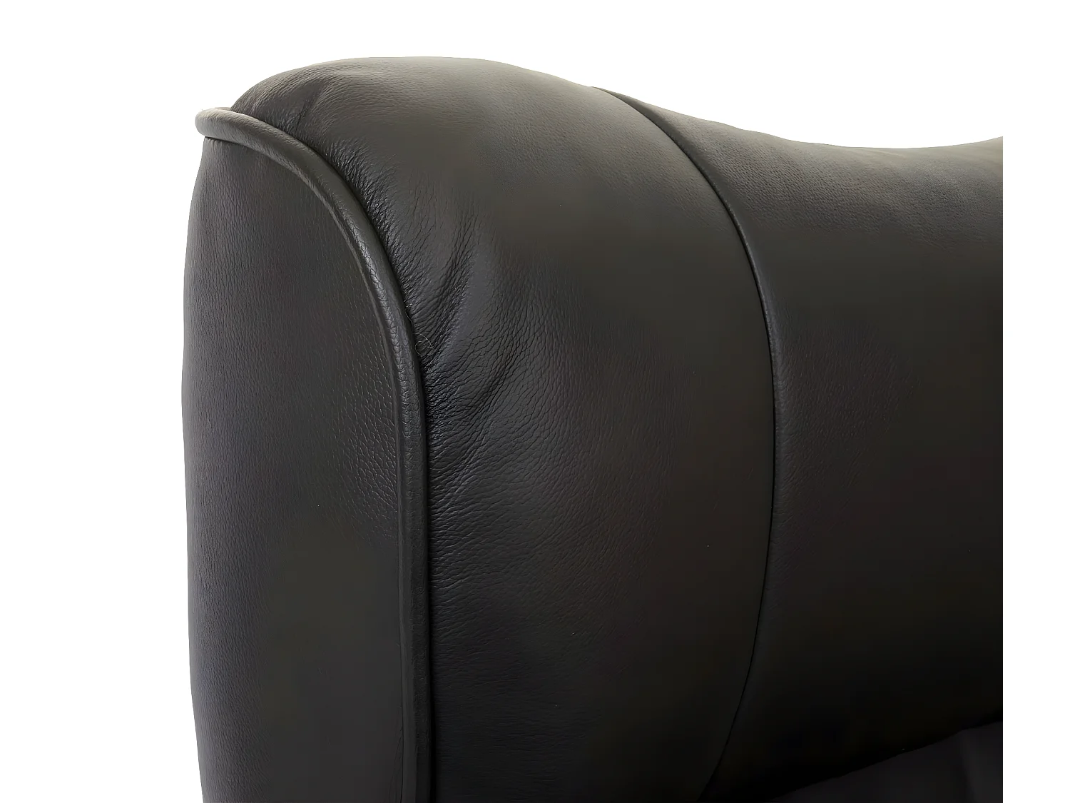 Fauteuil relax Edmonton avec pouf,  noir, doré