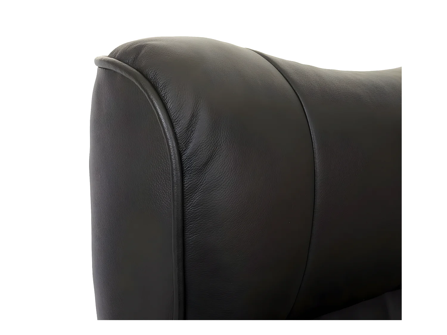 Sillón reclinable Edmonton con taburete,  negro, color miel