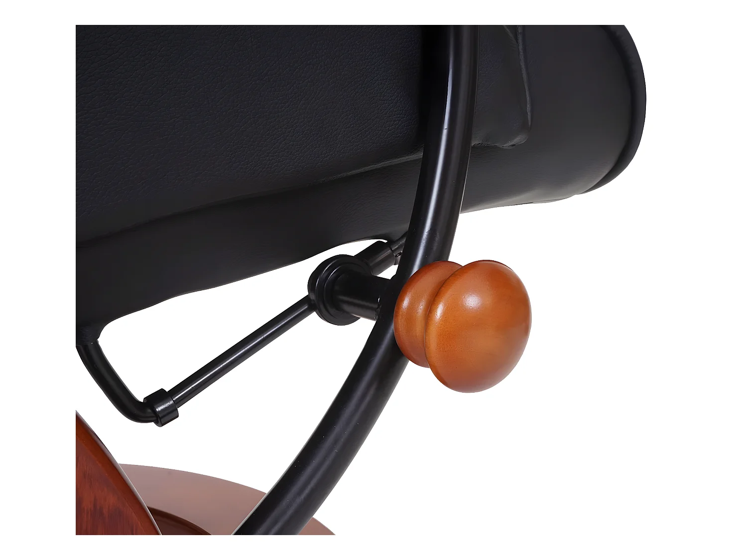 Sillón reclinable Edmonton con taburete,  negro, color miel