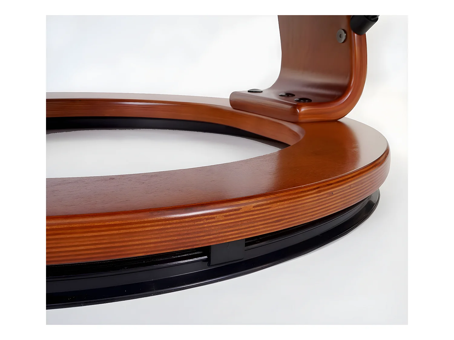 Sillón reclinable Edmonton con taburete,  negro, color miel