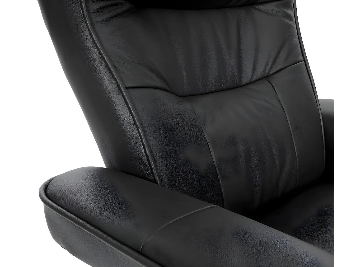 Leżanka Edmonton z taboretem,  czarny, kolor miodowy