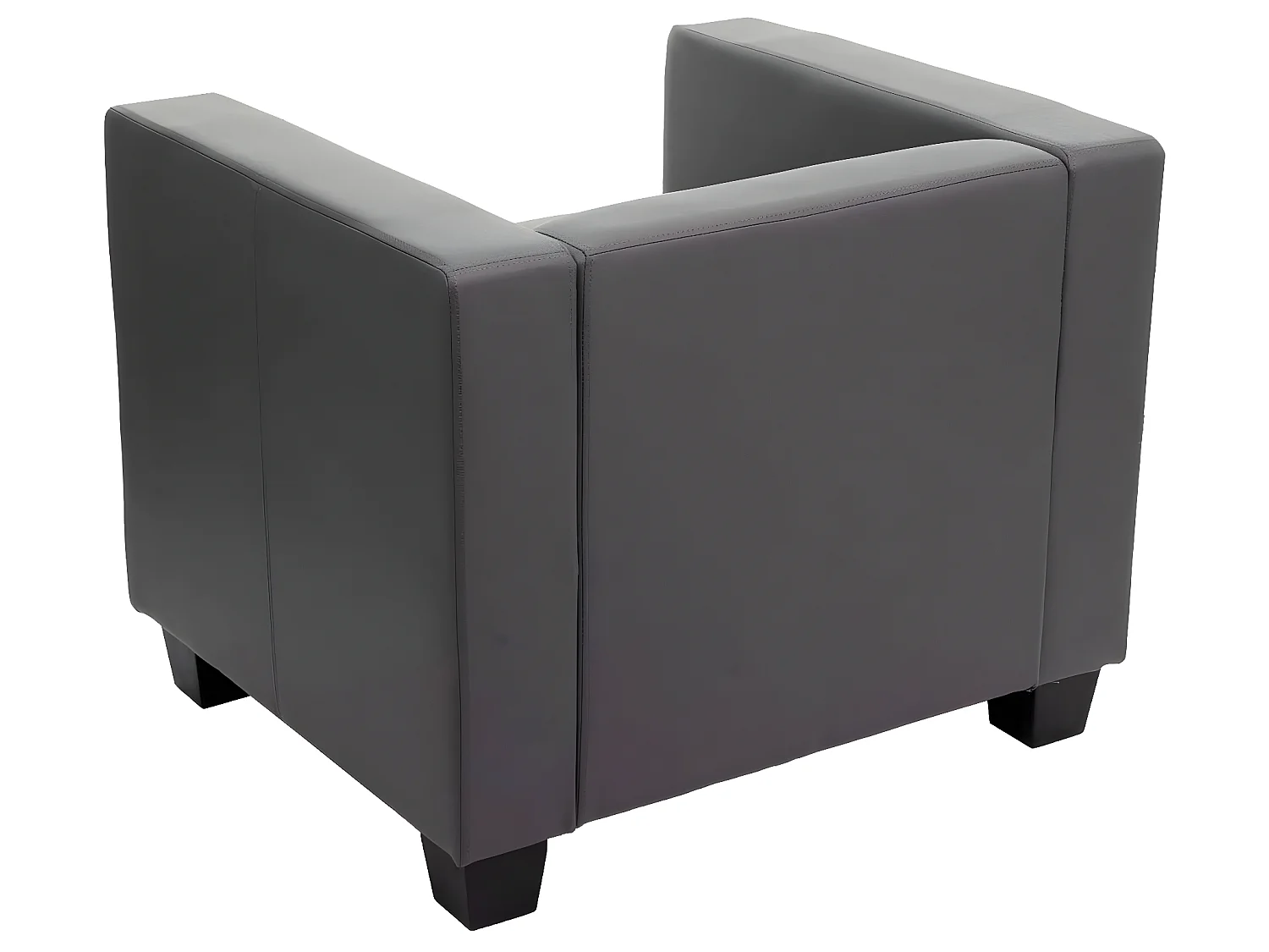 Sessel Loungesessel Lille, Kunstleder, dunkelgrau