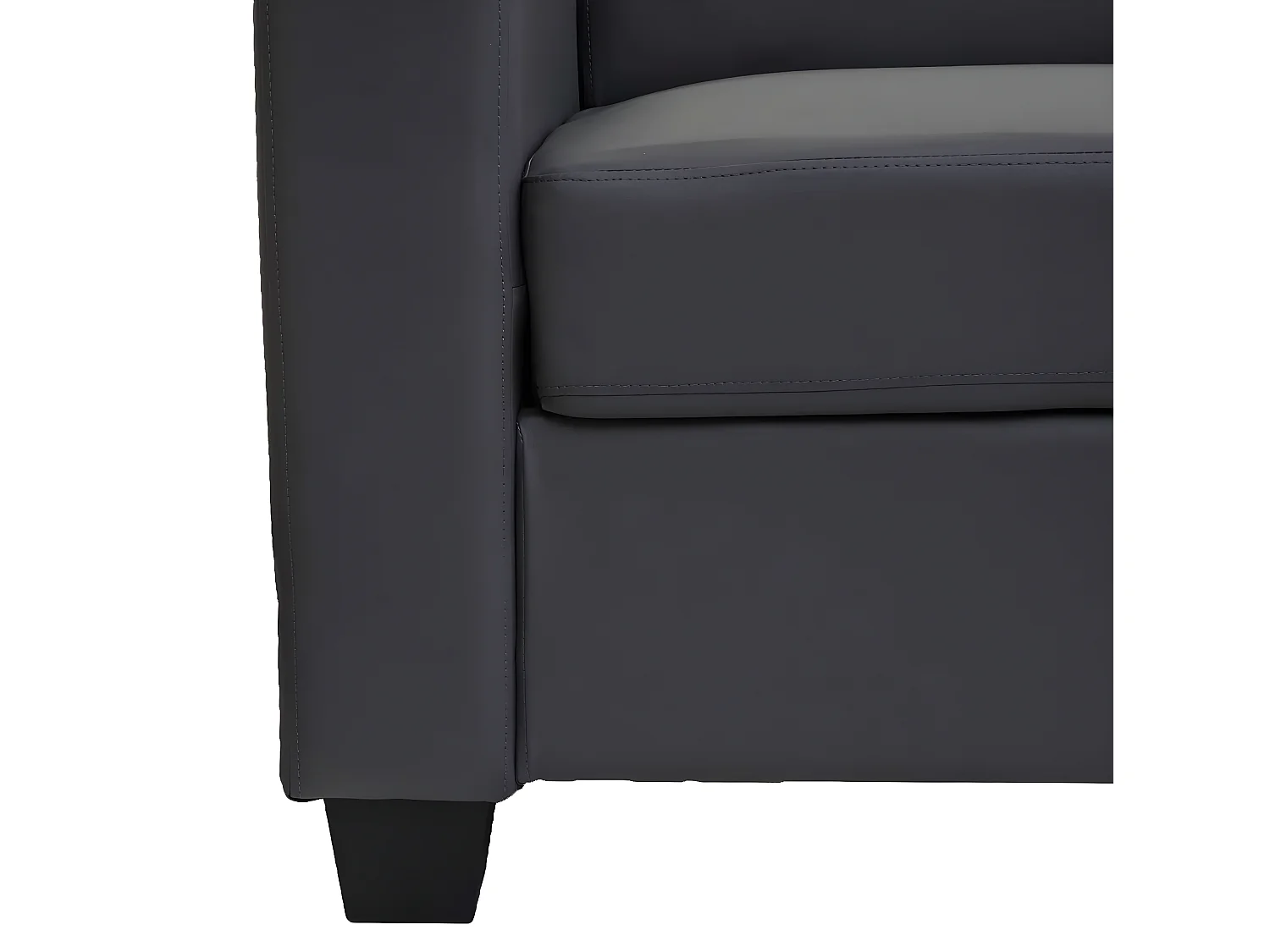 Fauteuil Loungefauteuil Lille,  kunstleer, donkergrijs