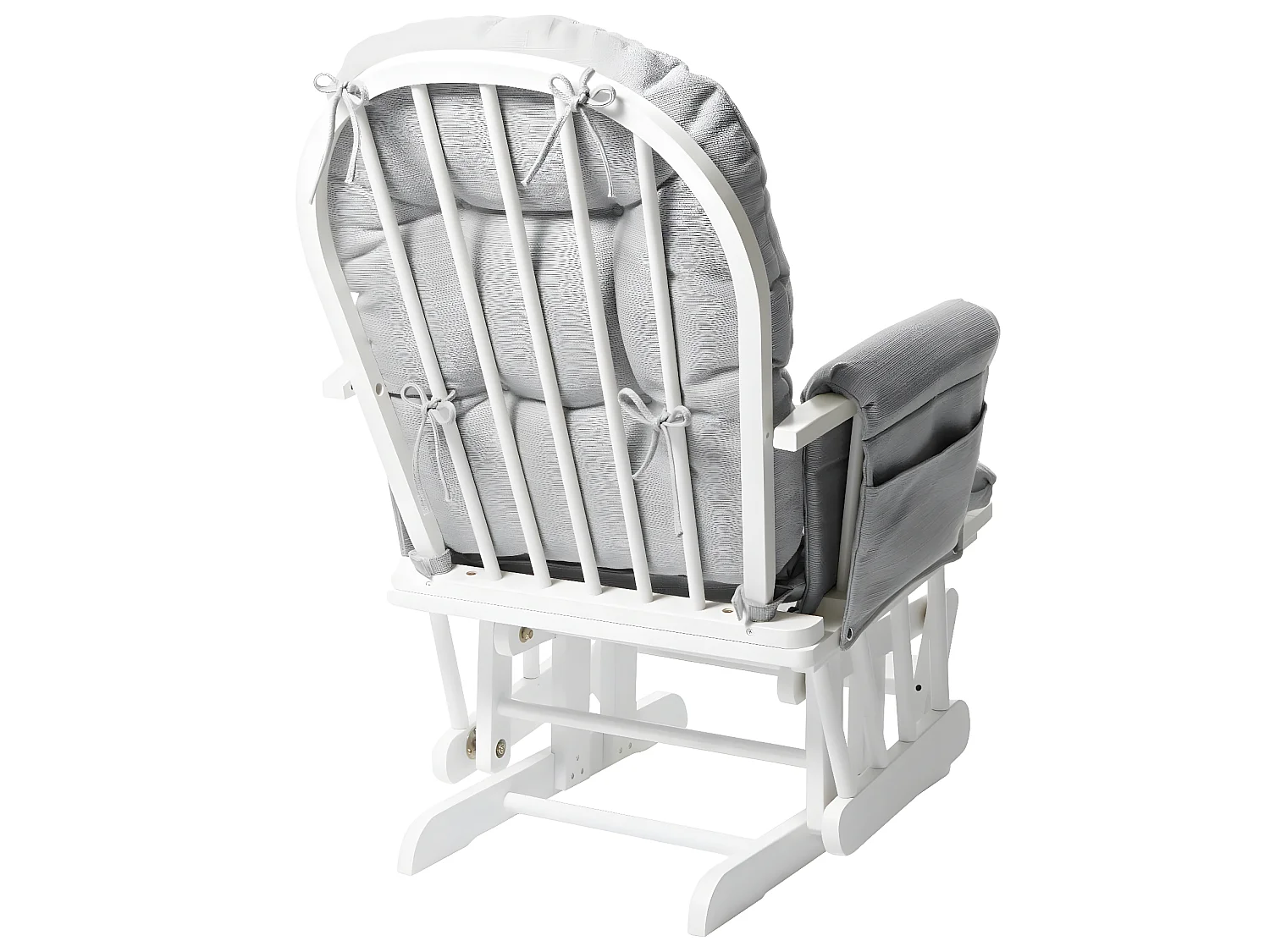 Fauteuil relax MCW-C76 Fauteuil oscillant,  gris clair, monture blanche