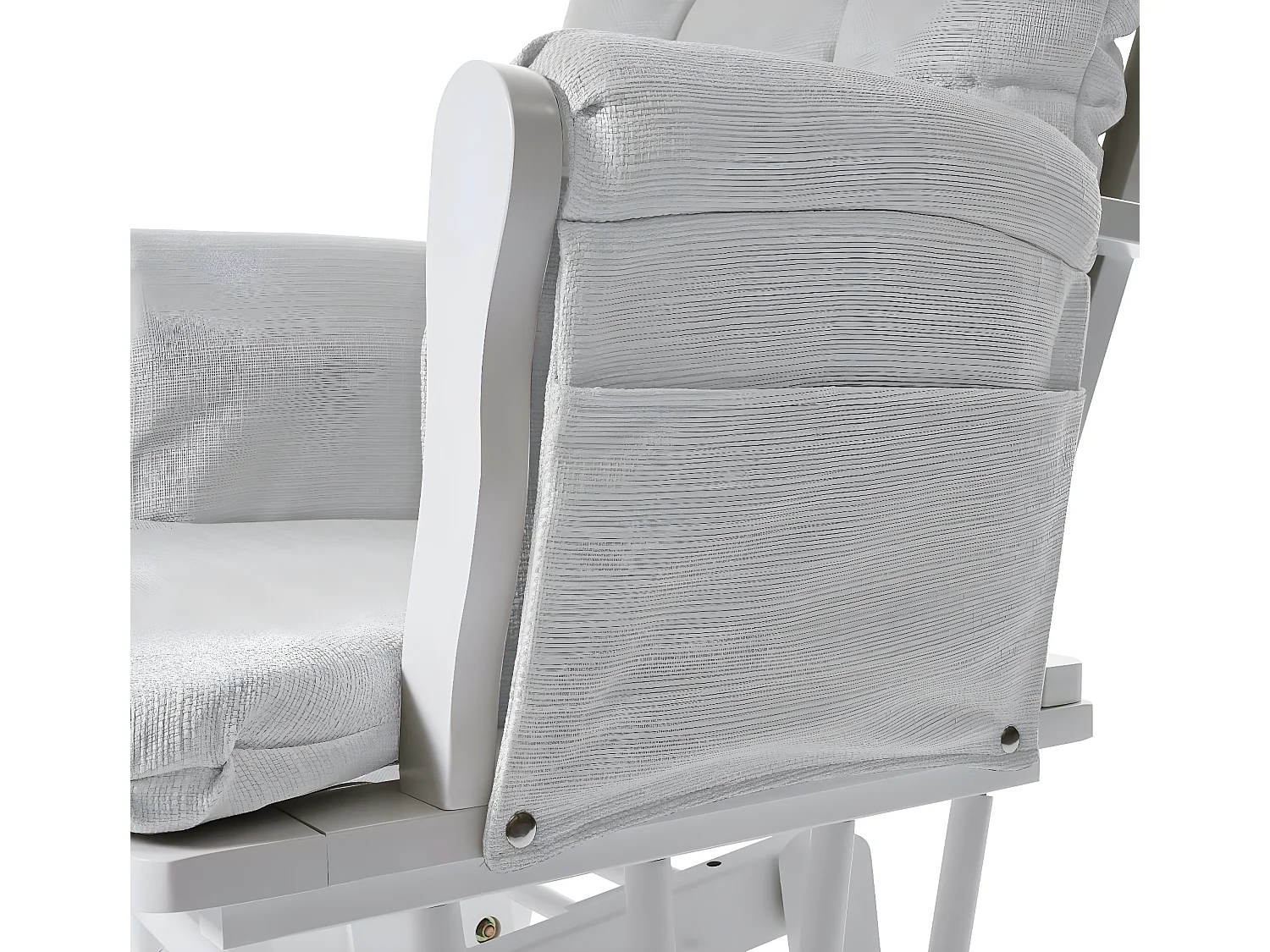 Fauteuil relax MCW-C76 Fauteuil oscillant,  gris clair, monture blanche