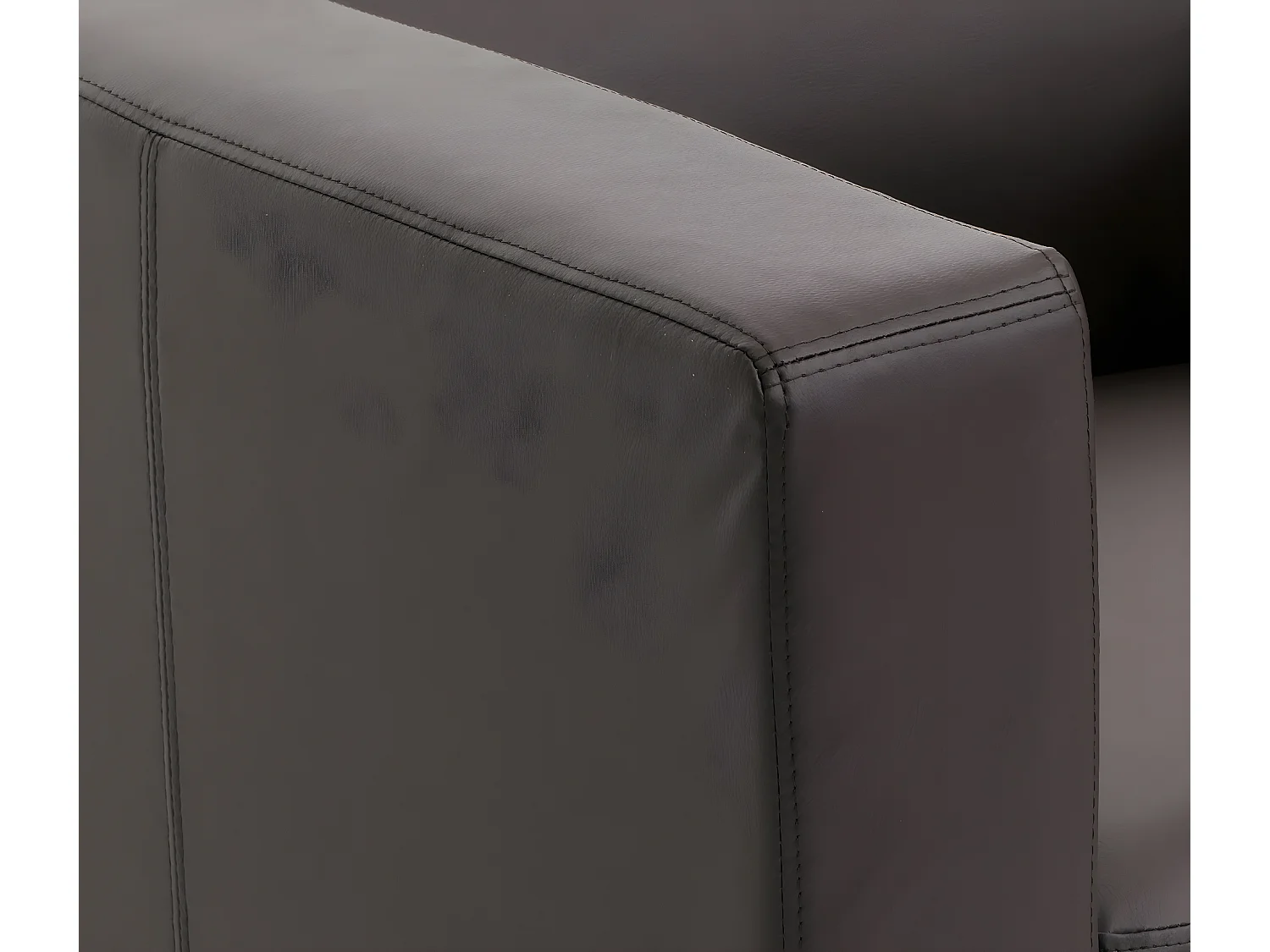 Fauteuil lounge Lille,  simili-cuir café