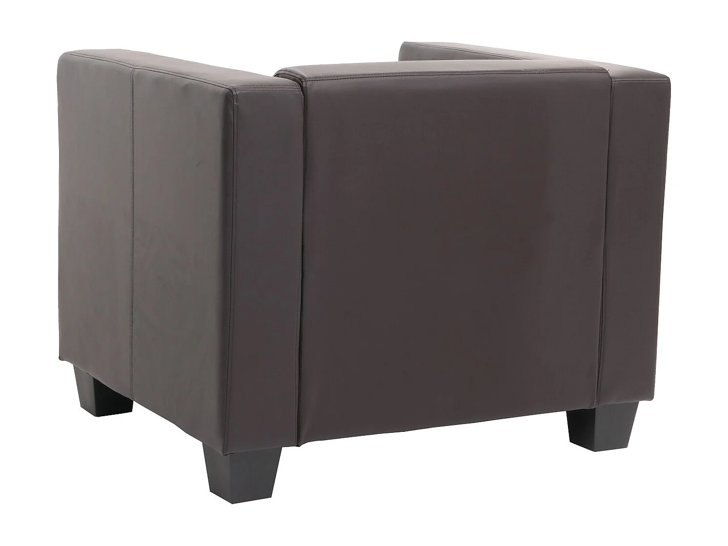 Fauteuil lounge Lille,  simili-cuir café