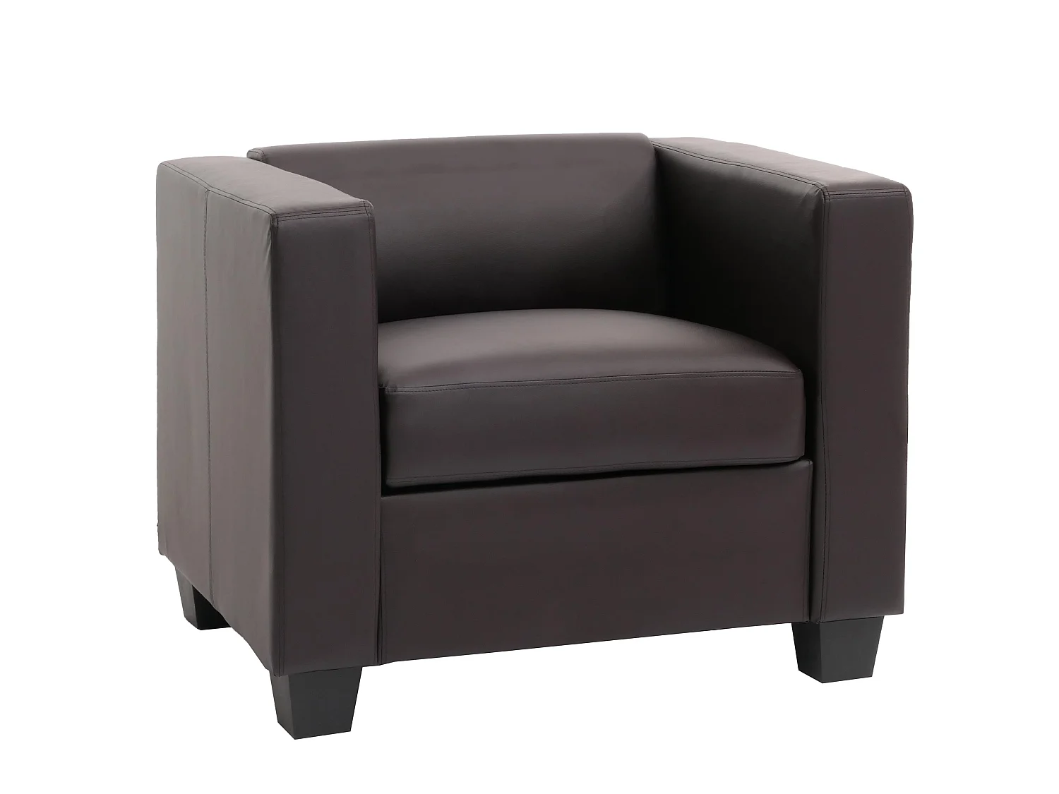 Fauteuil lounge Lille,  simili-cuir café
