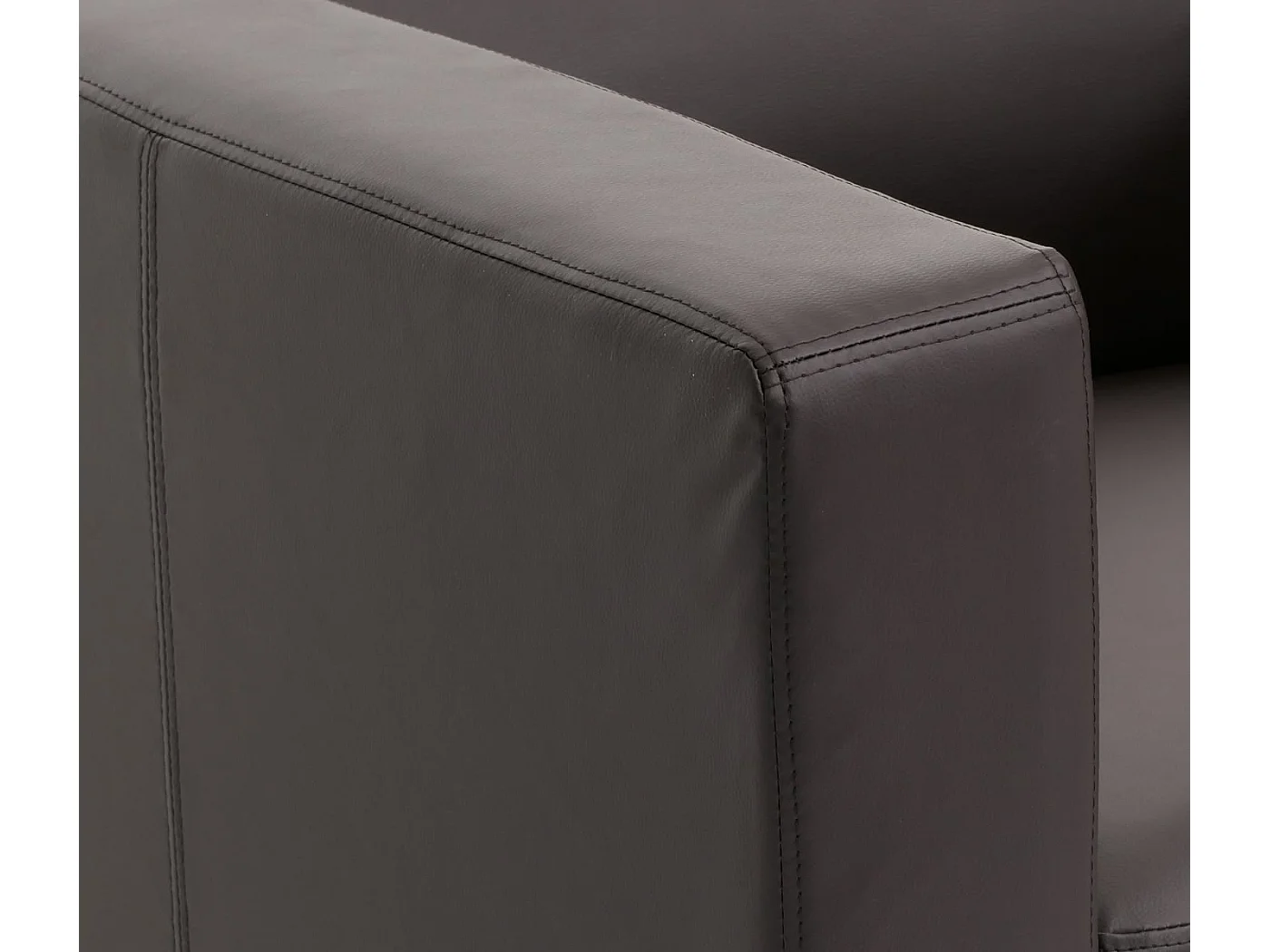 Fauteuil lounge Lille,  simili-cuir café