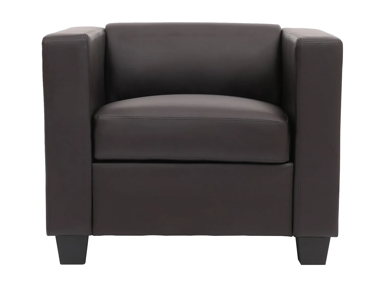 Fauteuil lounge Lille,  simili-cuir café