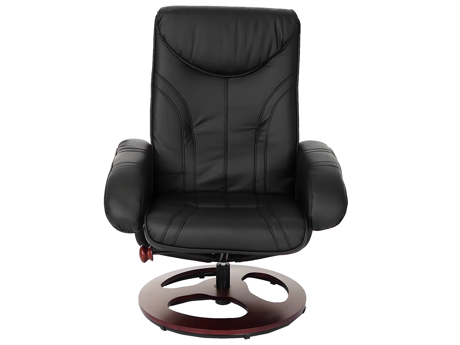 Relaxfauteuil MCW-C46 met voetenbank,  zwart