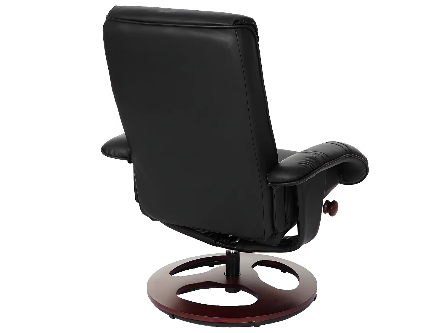 Relaxfauteuil MCW-C46 met voetenbank,  zwart