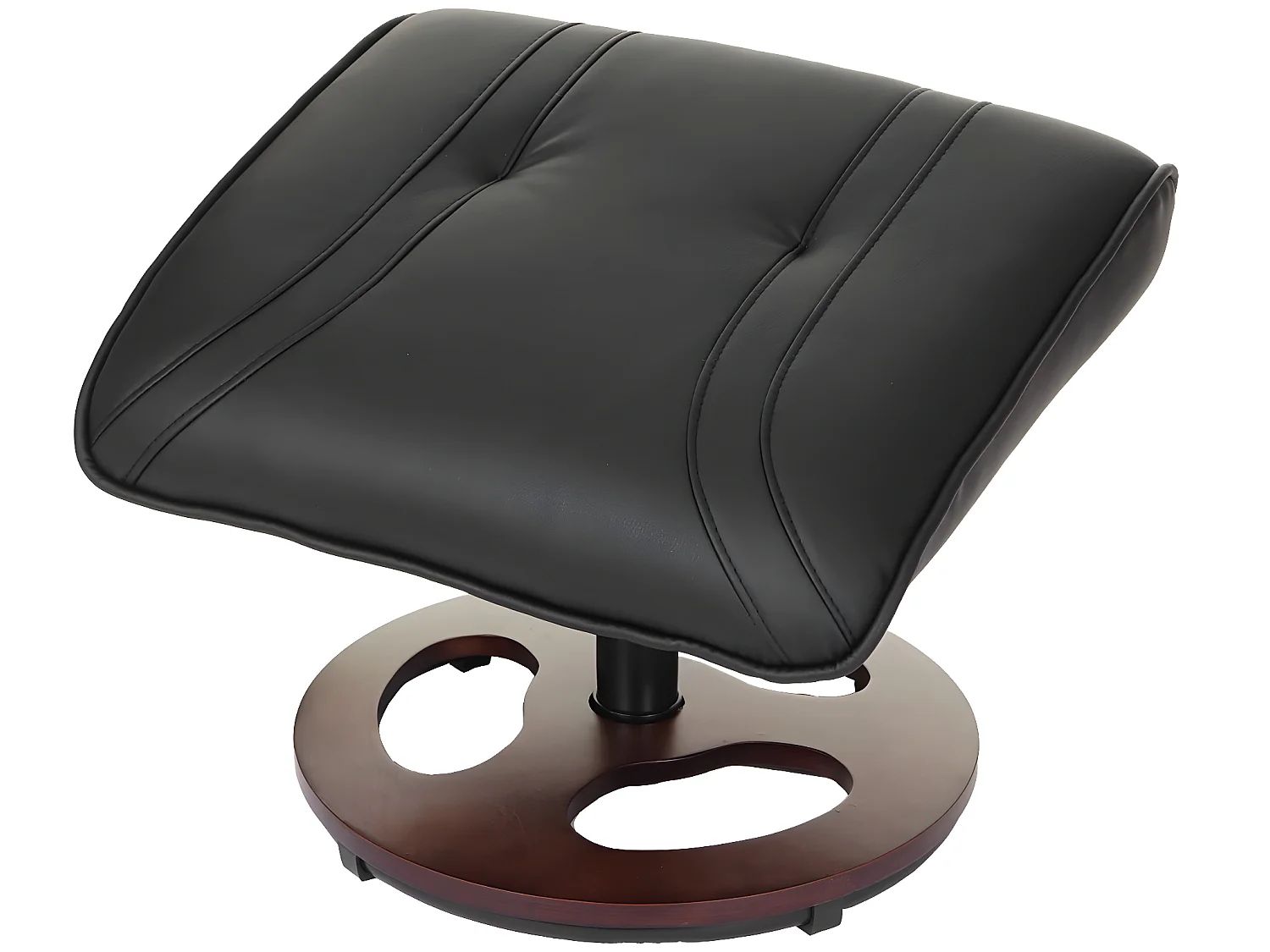 Relaxfauteuil MCW-C46 met voetenbank,  zwart