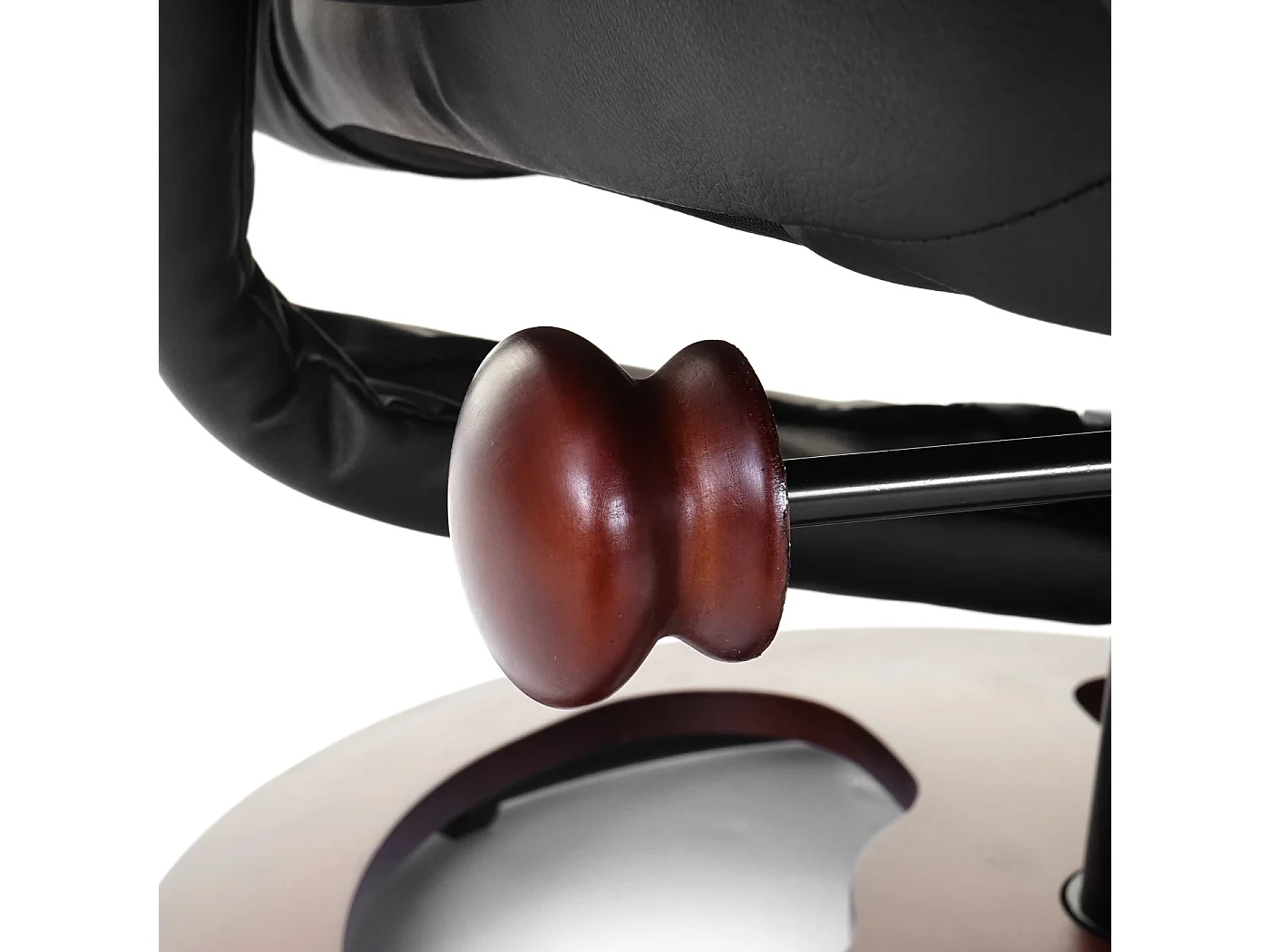 Relaxfauteuil MCW-C46 met voetenbank,  zwart