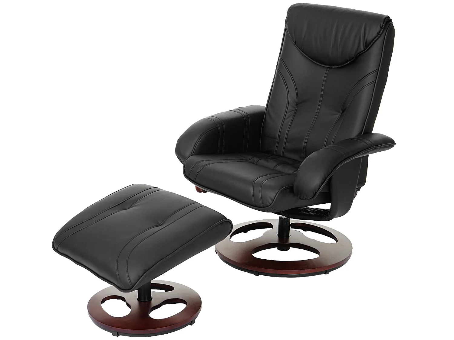 Leżanka MCW-C46 z taboretem,  czarny