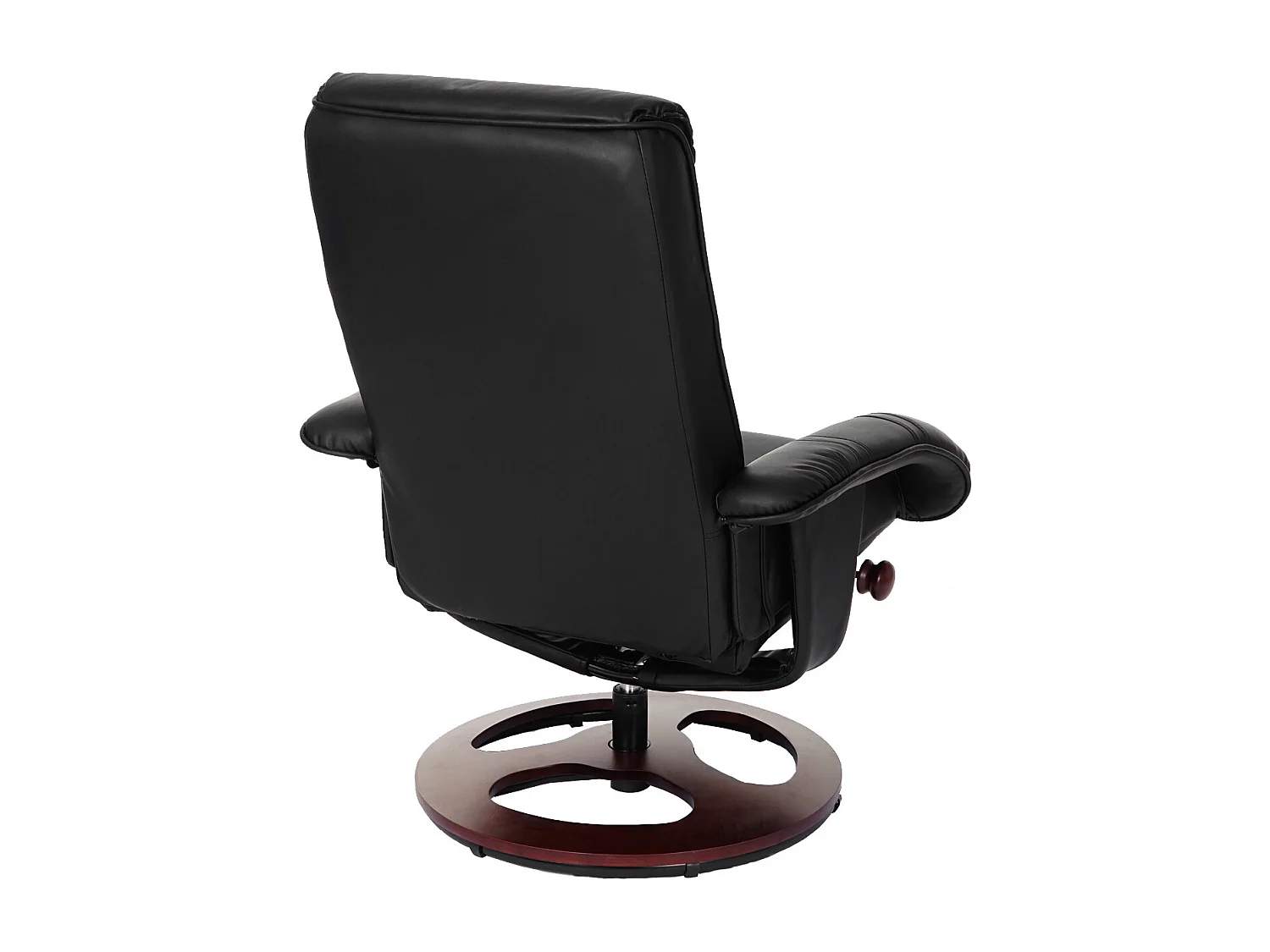 Relaxfauteuil MCW-C46 met voetenbank,  zwart
