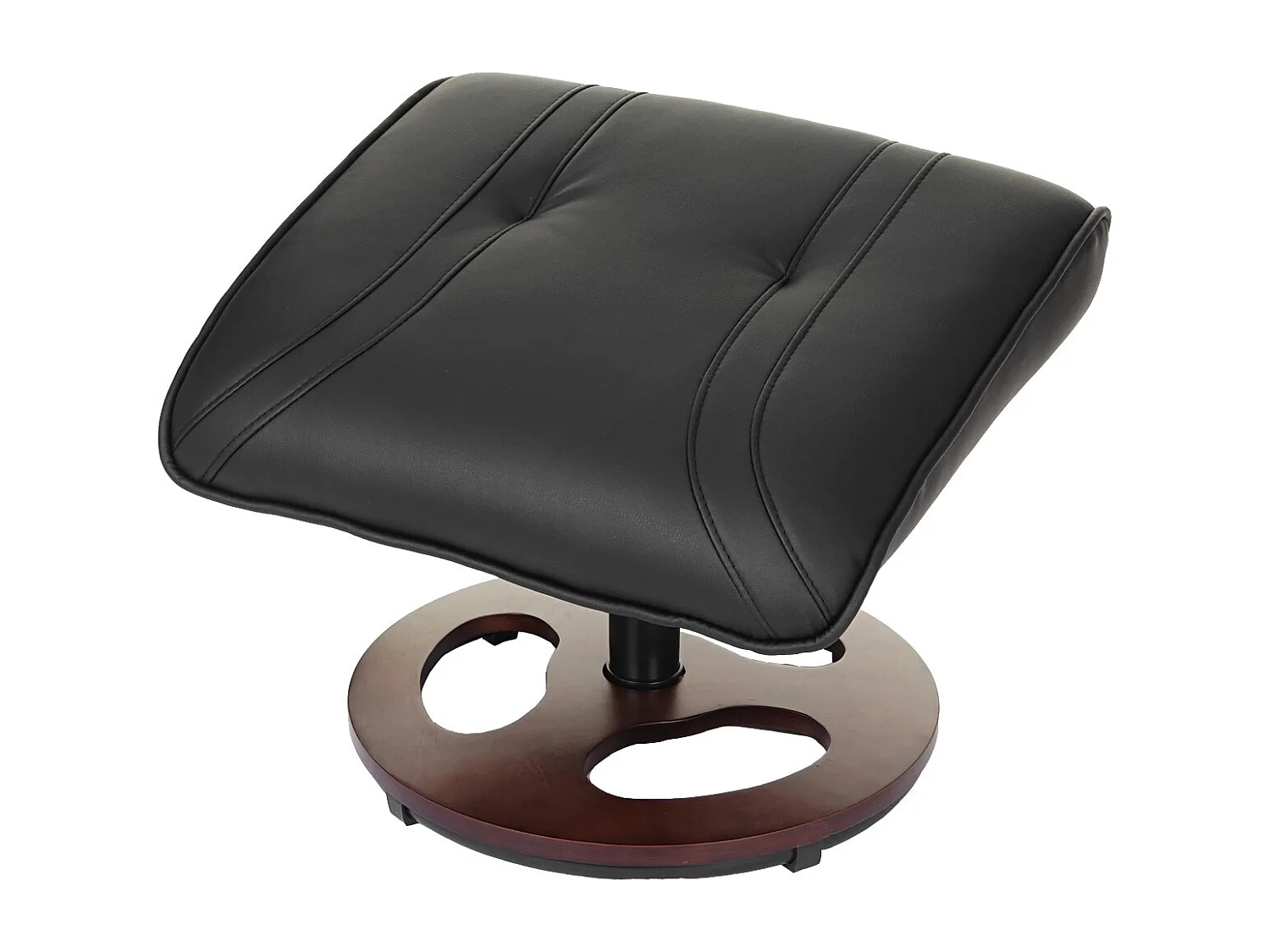 Relaxfauteuil MCW-C46 met voetenbank,  zwart