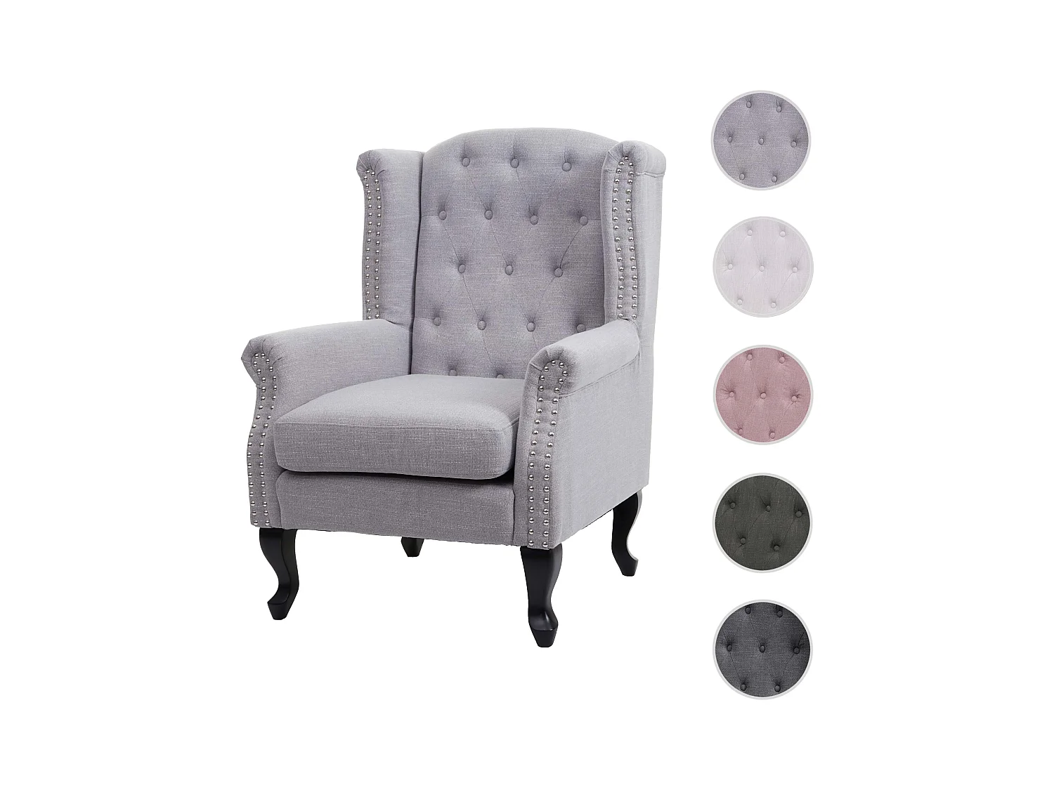 Fauteuil de relaxation Oxford,  gris sans ottomane