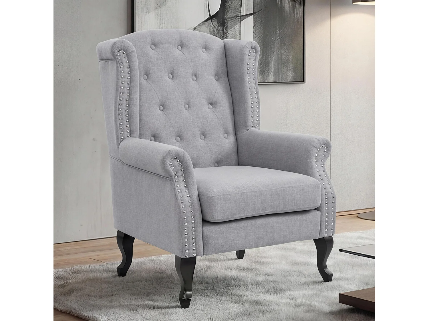 Relaxfauteuil Oxford,  grijs zonder voetenbank