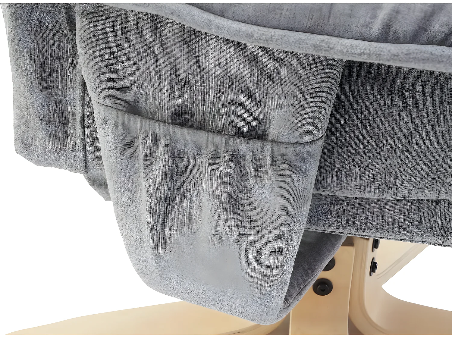 Fauteuil relax H56 avec pouf,  gris clair