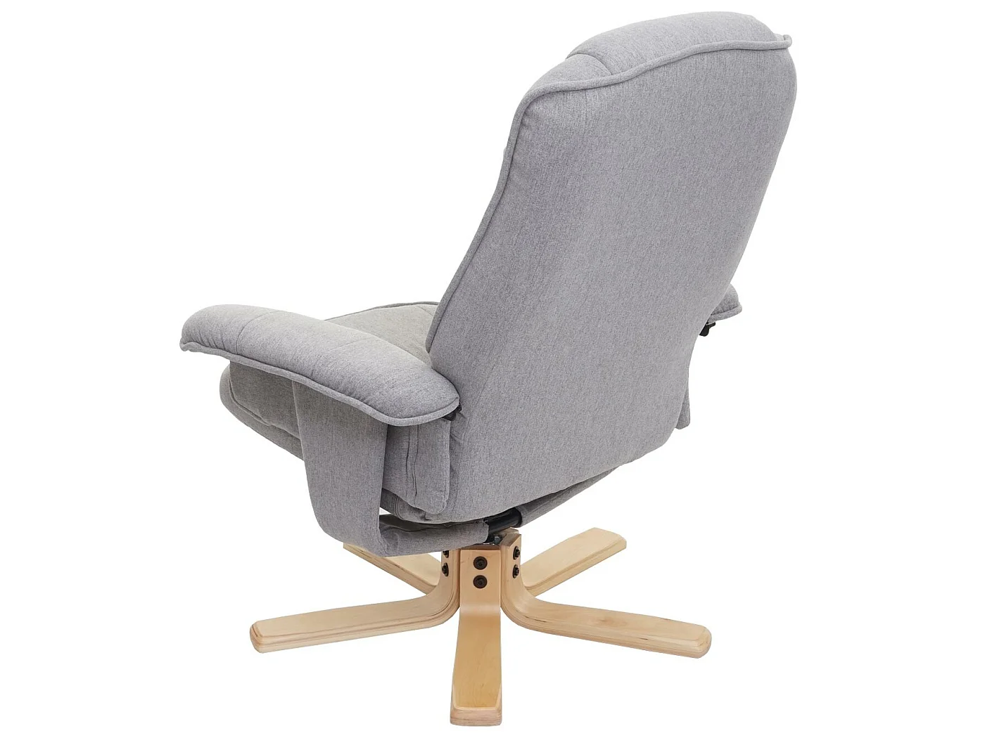 Fotel Relax H56 z taboretem,  jasnoszary