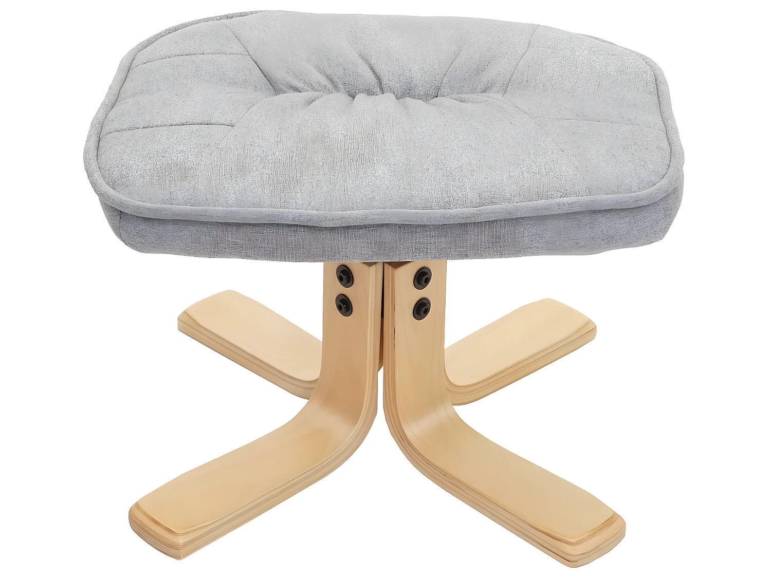 Fotel Relax H56 z taboretem,  jasnoszary