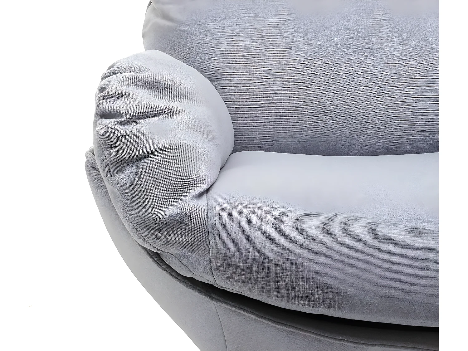 Fauteuil relax + pouf MCW-L12 pivotant,  gris clair