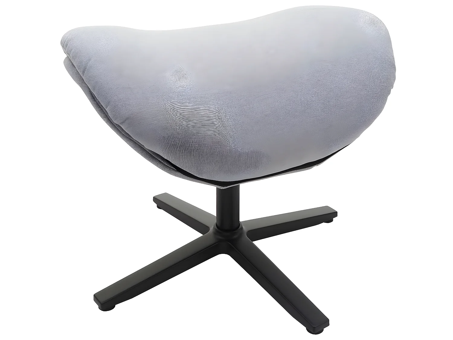 Fauteuil relax + pouf MCW-L12 pivotant,  gris clair