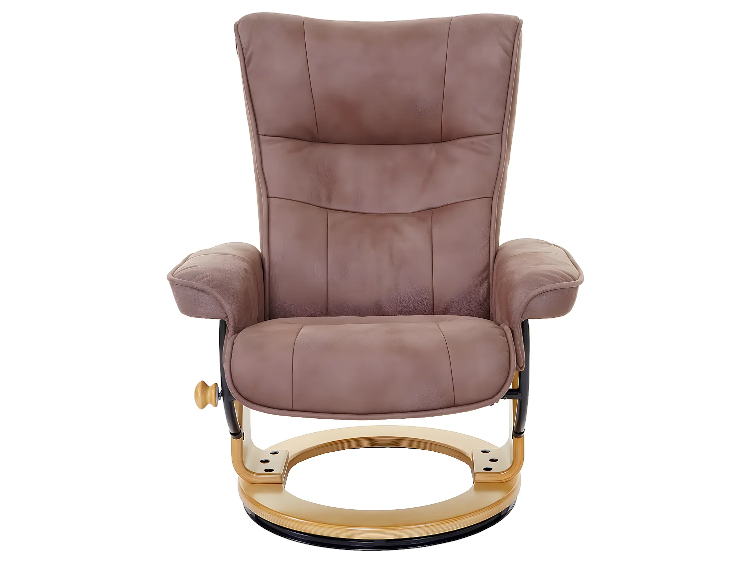 Fauteuil relax Edmonton avec pouf,  marron antique nature