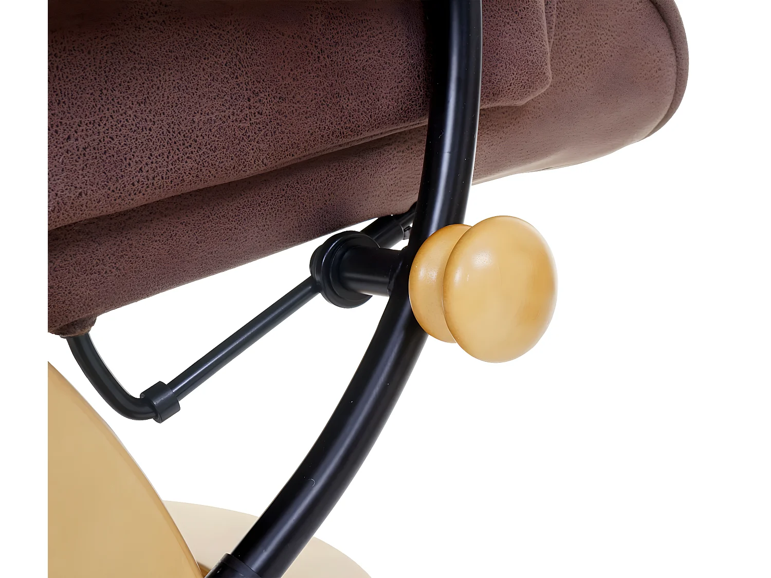 Fauteuil relax Edmonton avec pouf,  marron antique nature