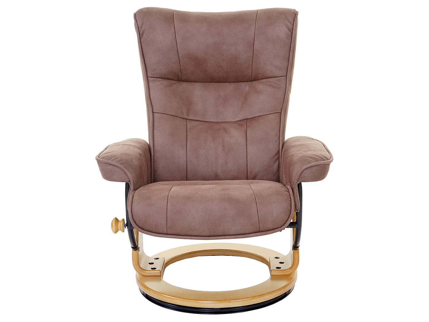 Fauteuil relax Edmonton avec pouf,  marron antique nature