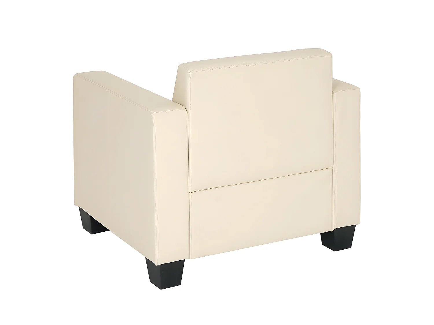 Salotto modulare componibile lounge moderno Lione N71 ecopelle poltrona avorio