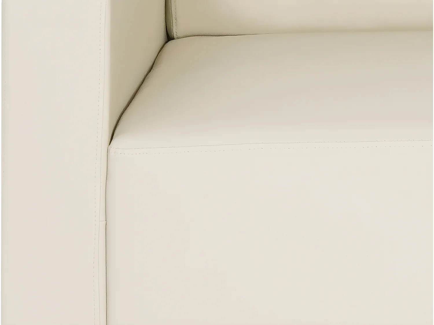 Salotto modulare componibile lounge moderno Lione N71 ecopelle poltrona avorio