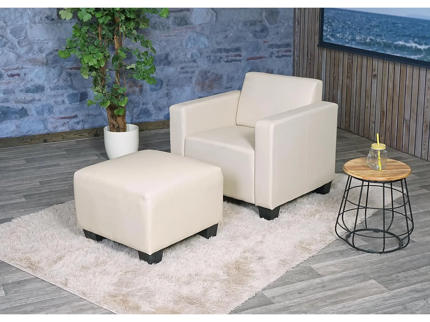 Loungesessel Moncalieri, Creme