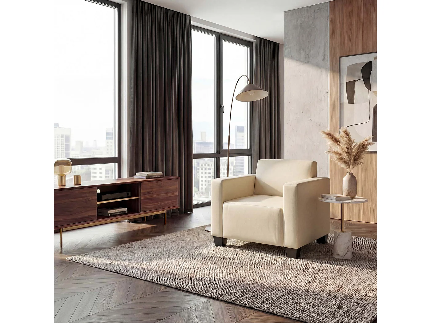 Loungesessel Moncalieri, Creme